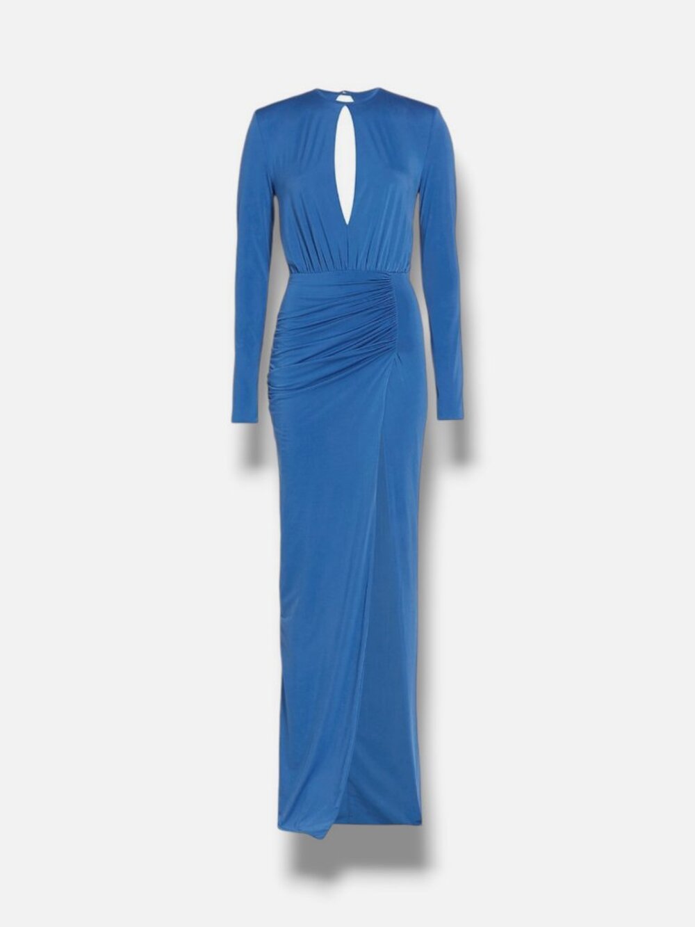 Michael Costello Collection Womens Blue Emmit Draped Jersey Gown Dress Size 6